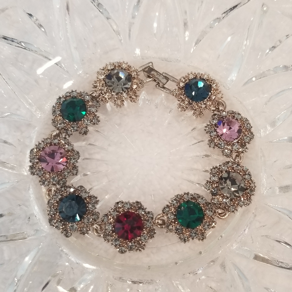 Elegant Multicolor Gemstone Bracelet